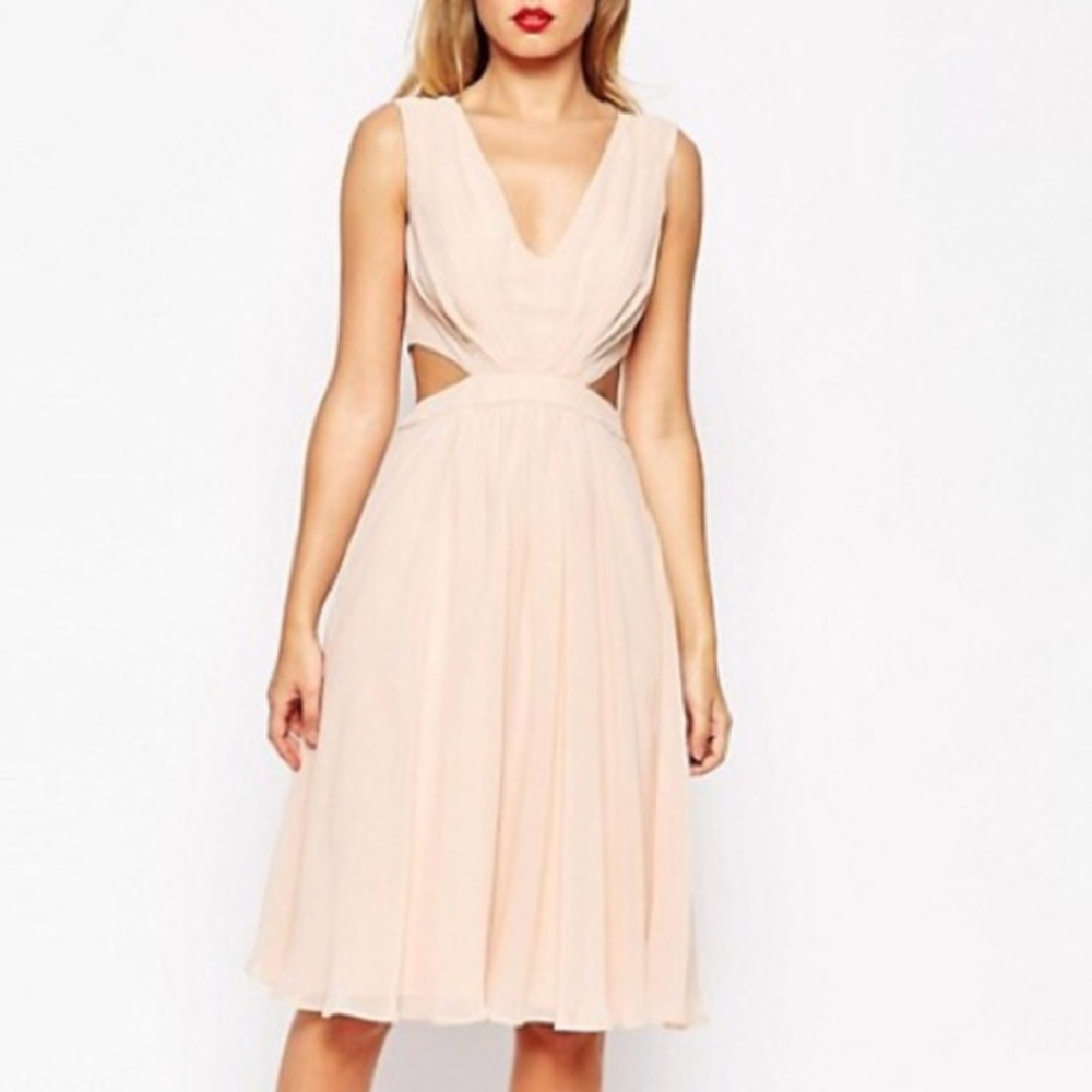 Blush pink cocktail dress